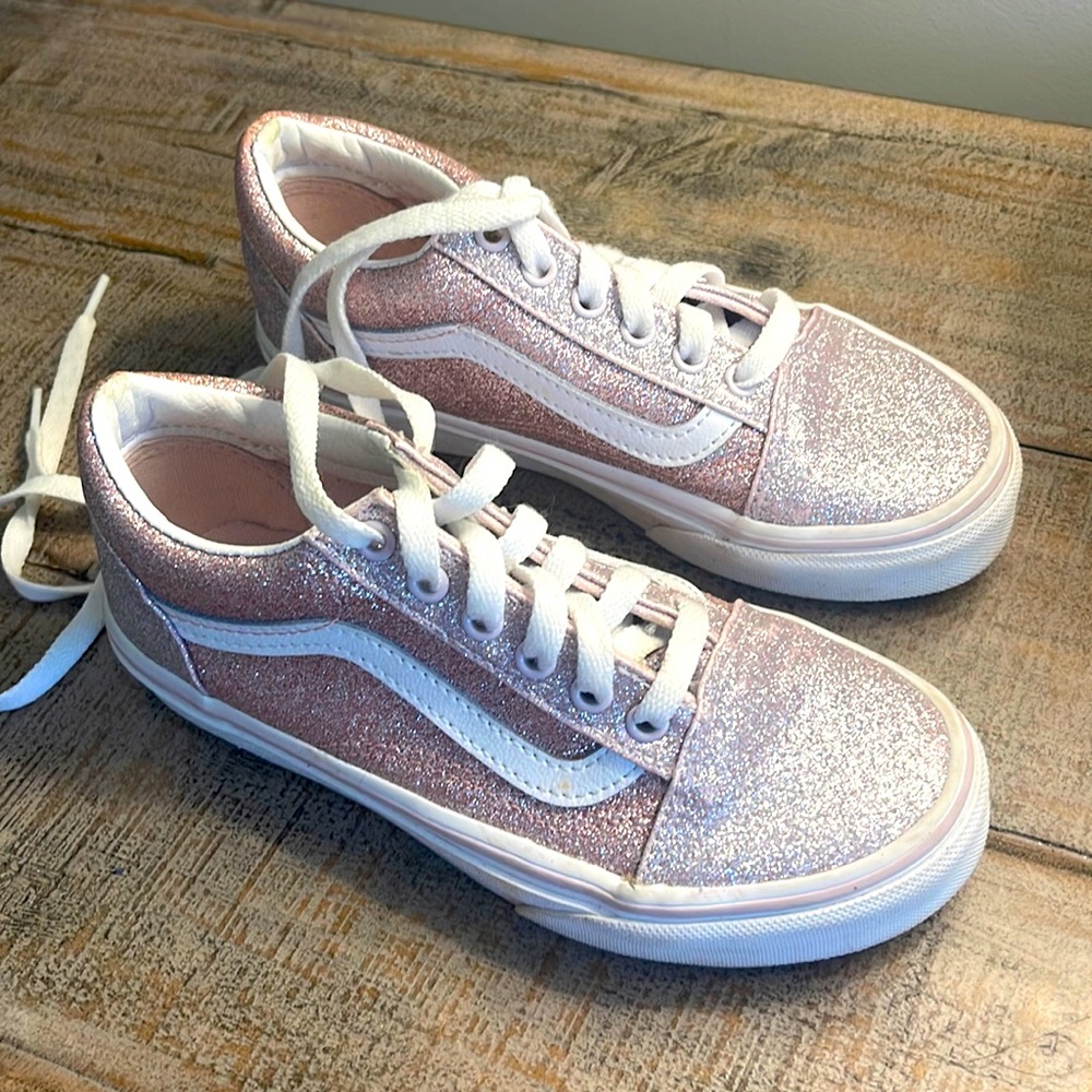 Kids Vans pink glitter US size 1